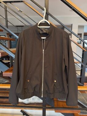 Dynamite Black Zip-Front Bomber Jacket